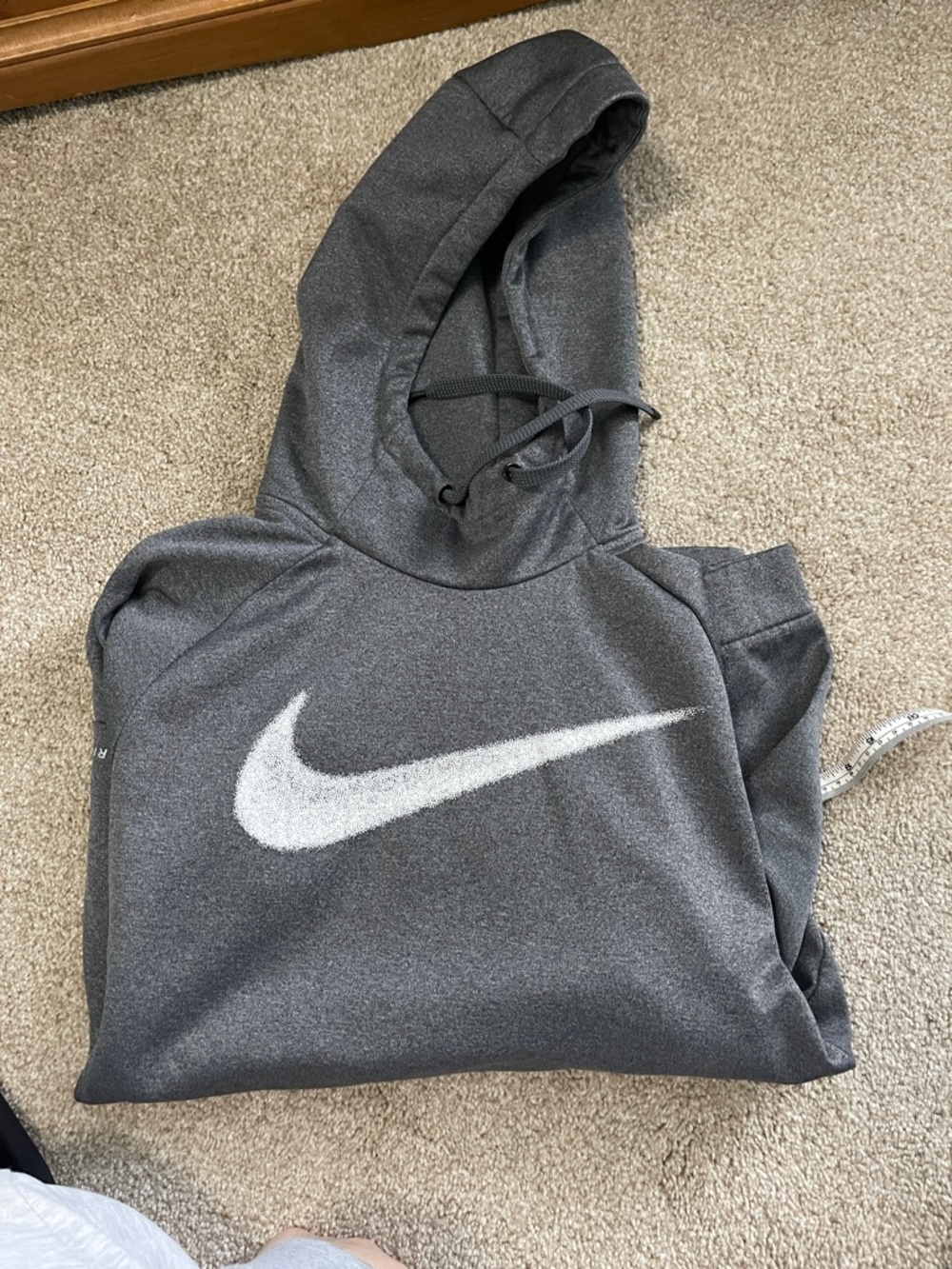 Nike Dark Gray Hoodie with White Swoosh